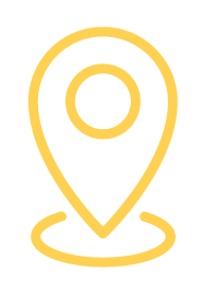 Yellow location pin icon on a black background