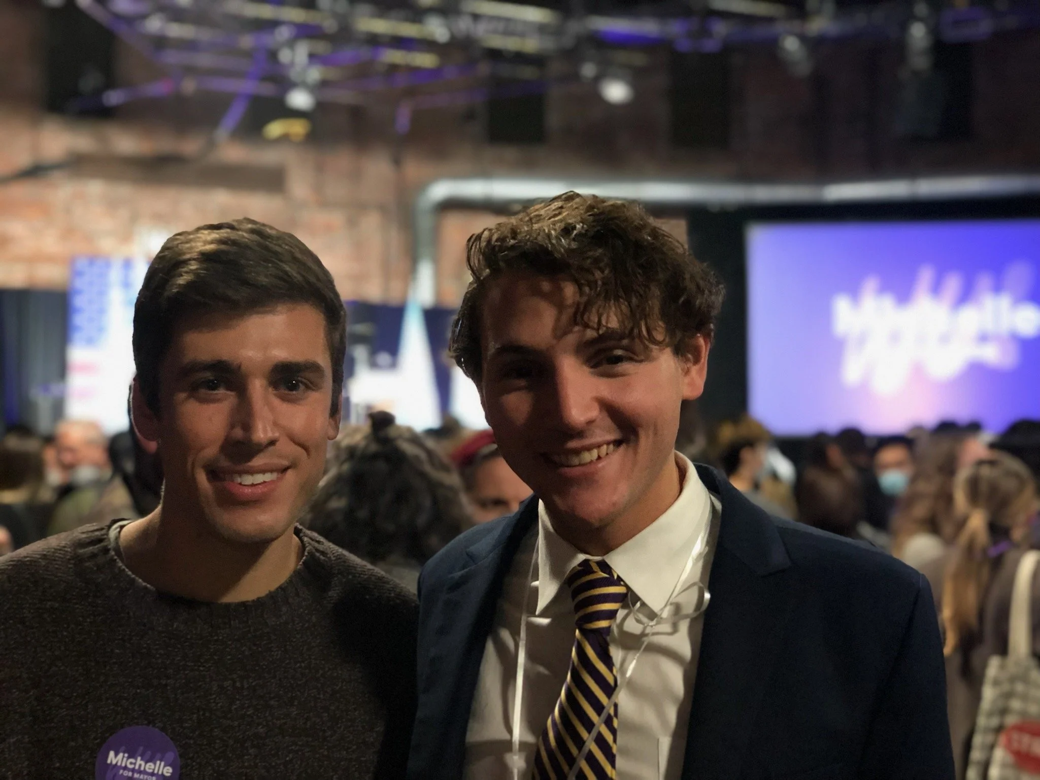 Daniel and Michael at a Wu Rally