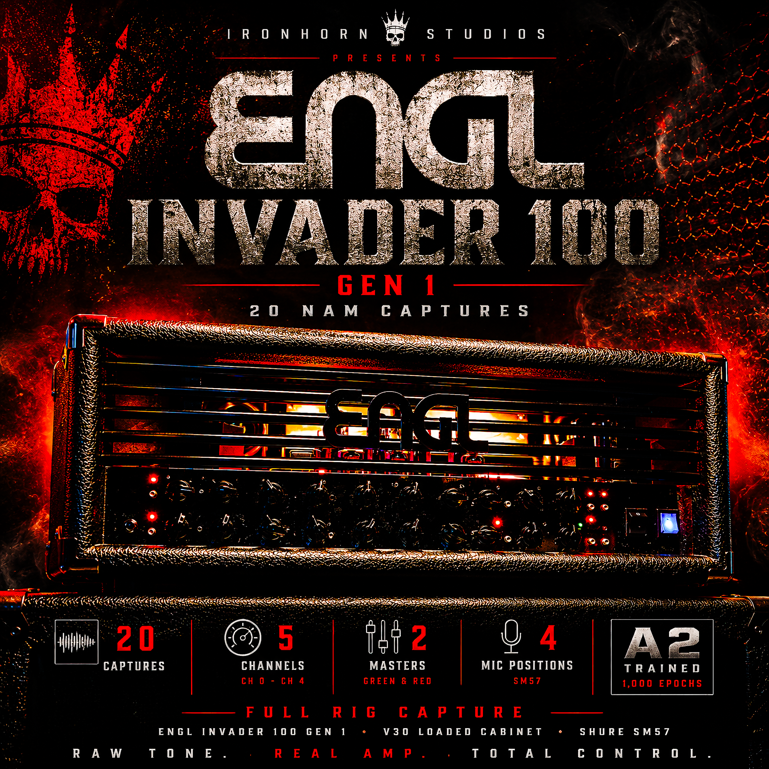 IRONHORN STUDIOS – ENGL Invader 100 Gen 1 | 20 NAM Captures