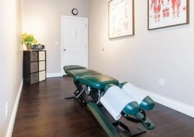 Chiropractic treatment room at The Health Collective Baden