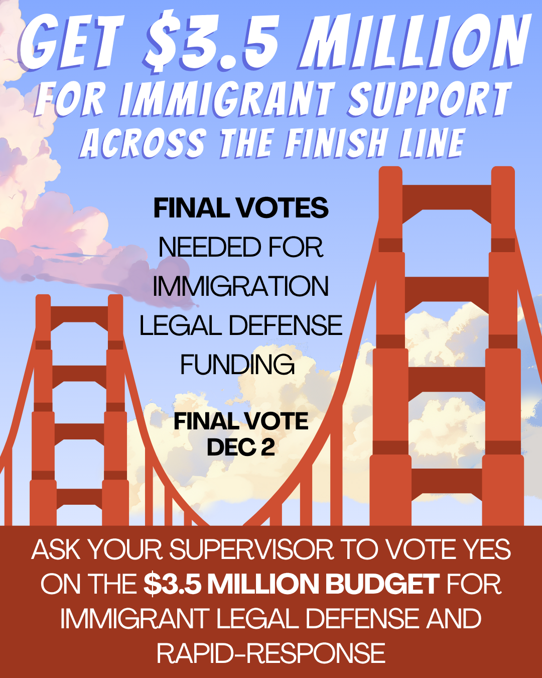 Tell Your Supervisor: Vote for Immigration Legal Defense Funding on Dec 2nd