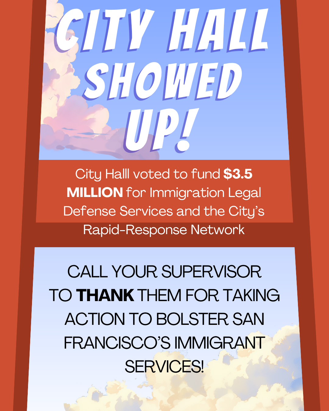Thank City Hall for Voting to Fund $3.5 Million for Immigration Legal Defense Services and the City’s Rapid-Response Network