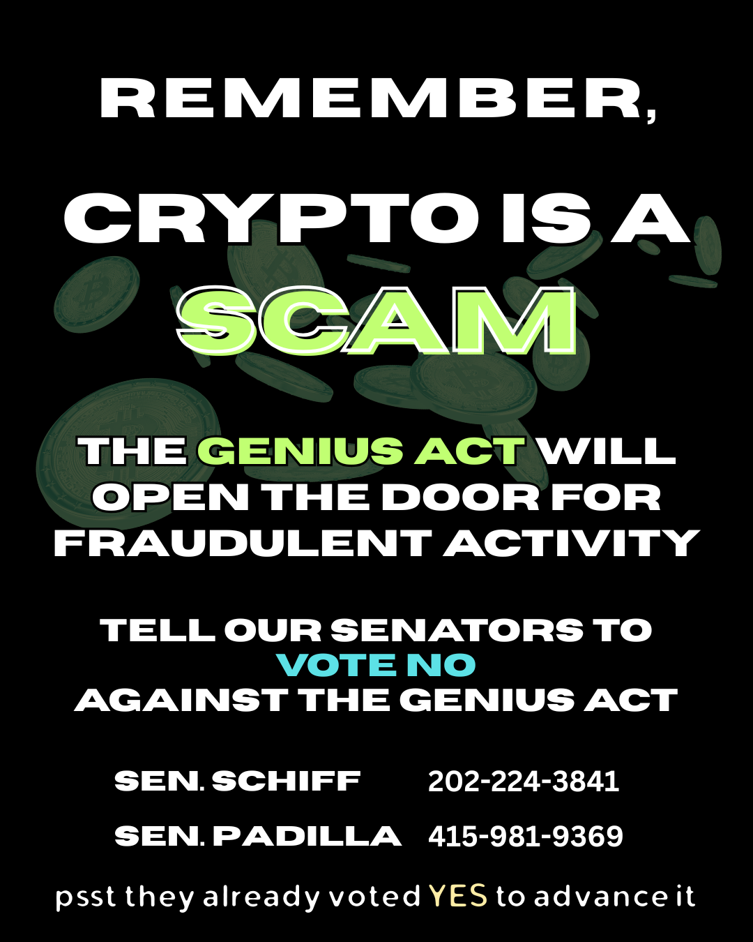Senators: Stop the Genius Act, Which Enables Massive Crypto Corruption
