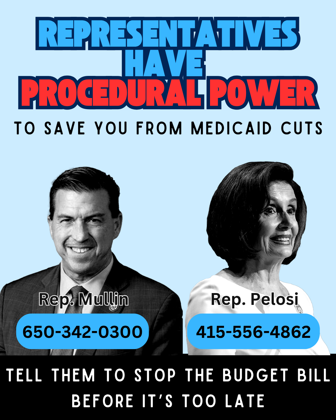 Tell our Members of Congress to STOP the Big Ugly Budget Bill