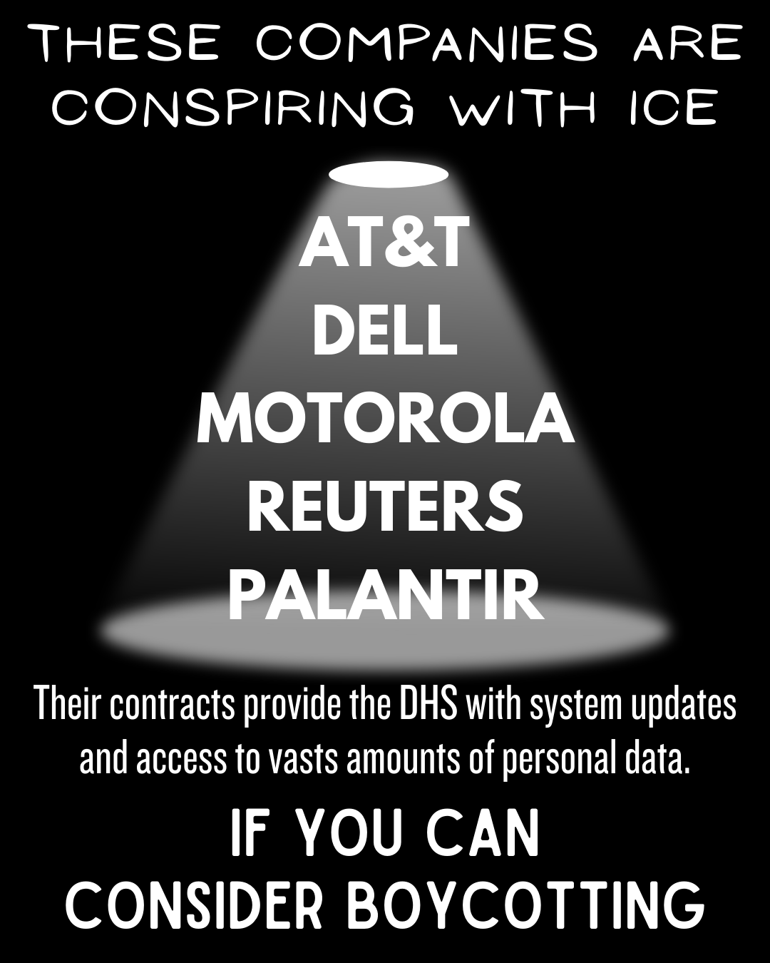 Contact Media companies and demand they report on corporate entanglements with ICE