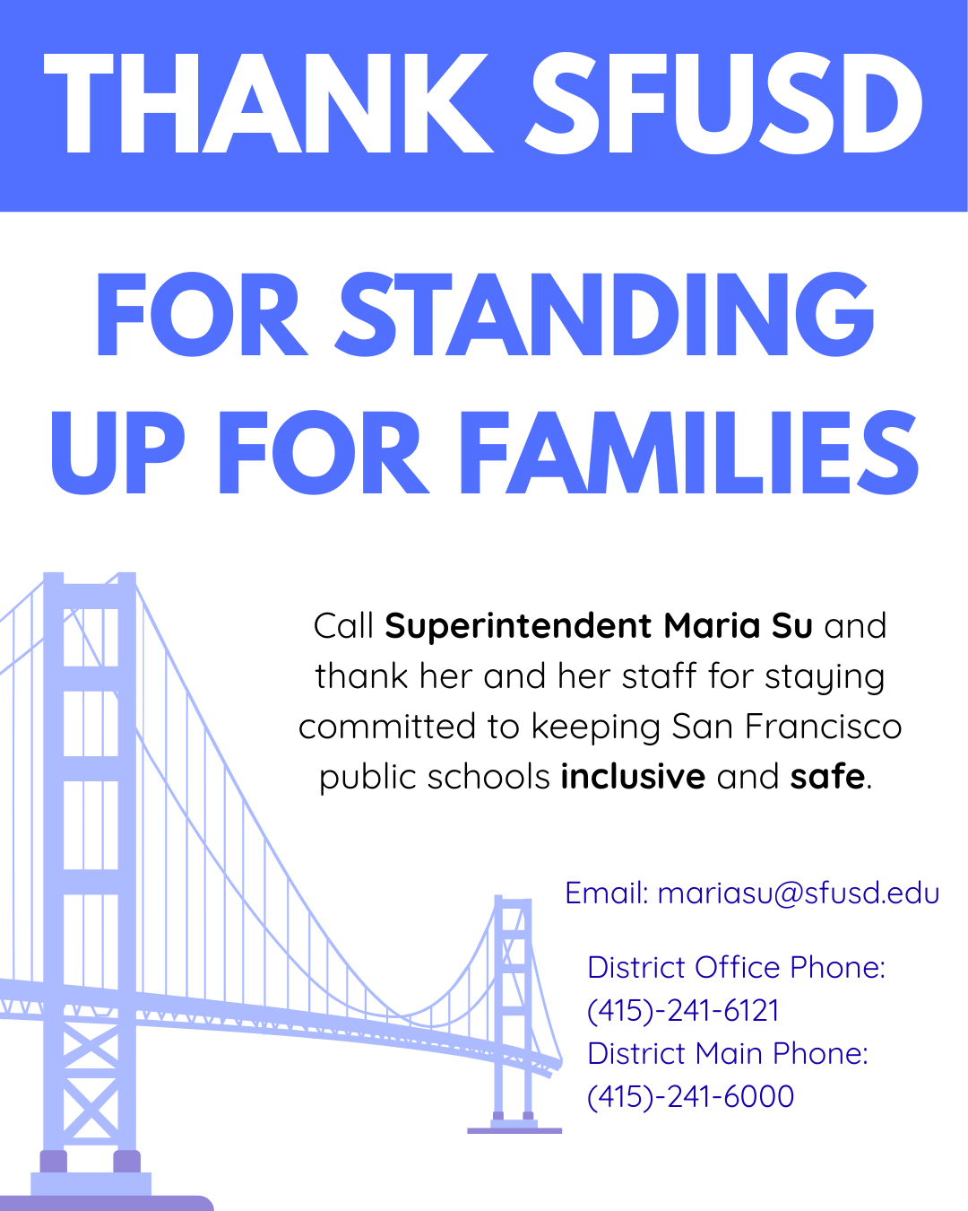 Thank SFUSD For Protecting Our Families