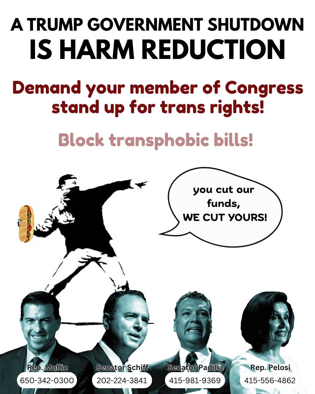 Tell your Members of Congress: No compromise with transphobia!