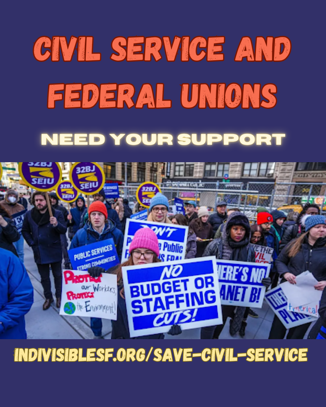 Support Needed for Civil Service and Federal Unions