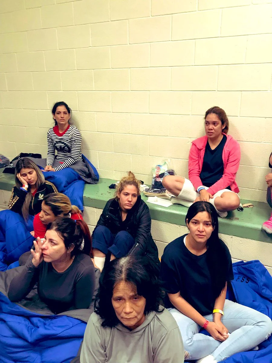 Photo of women in one facility, taken by Rep. Castro (TX-20).