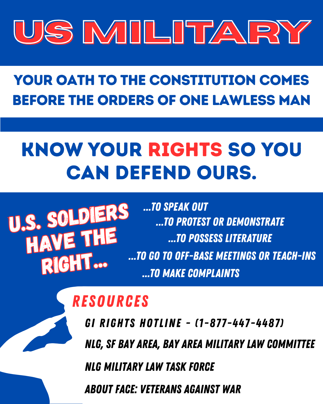 Share "U.S. Military Know Your Rights" With Loved Ones Who Are Serving