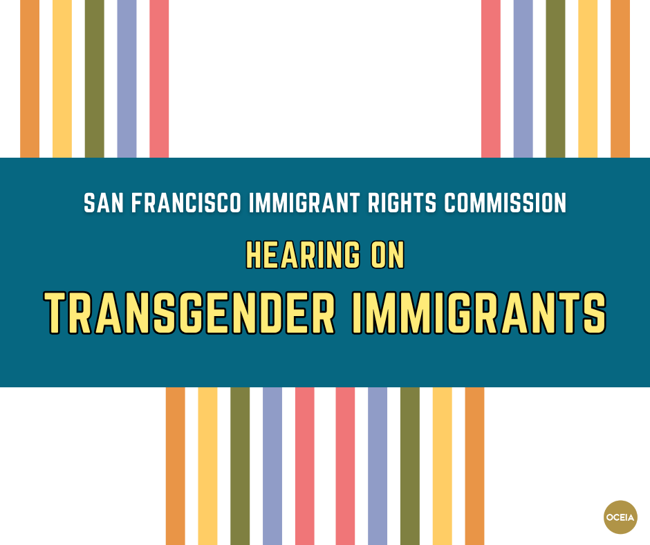 Immigrant Rights Commission hearing on transgender immigrants