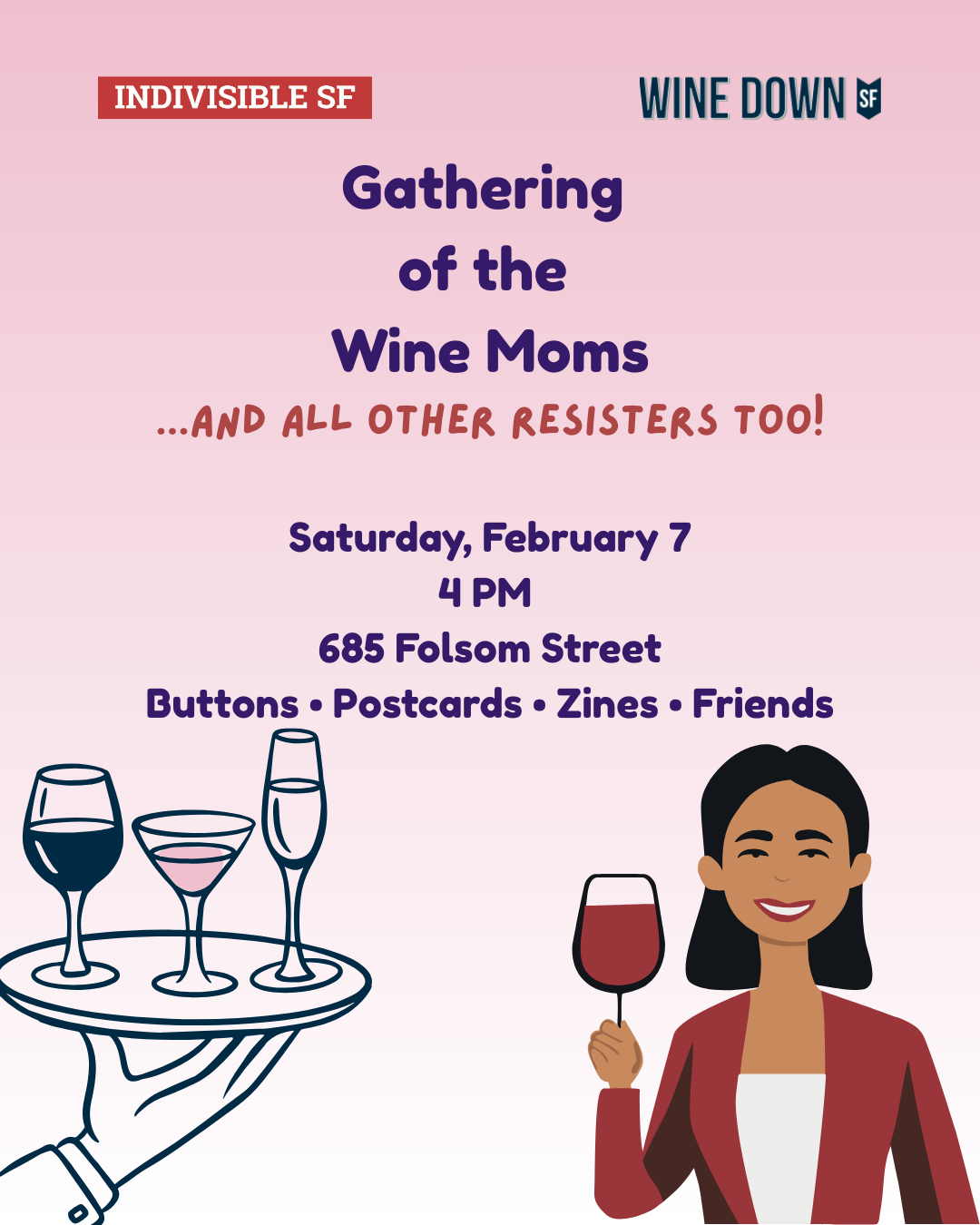 Gathering of the Wine Moms: Wine Social with ISF and Wine Down SF