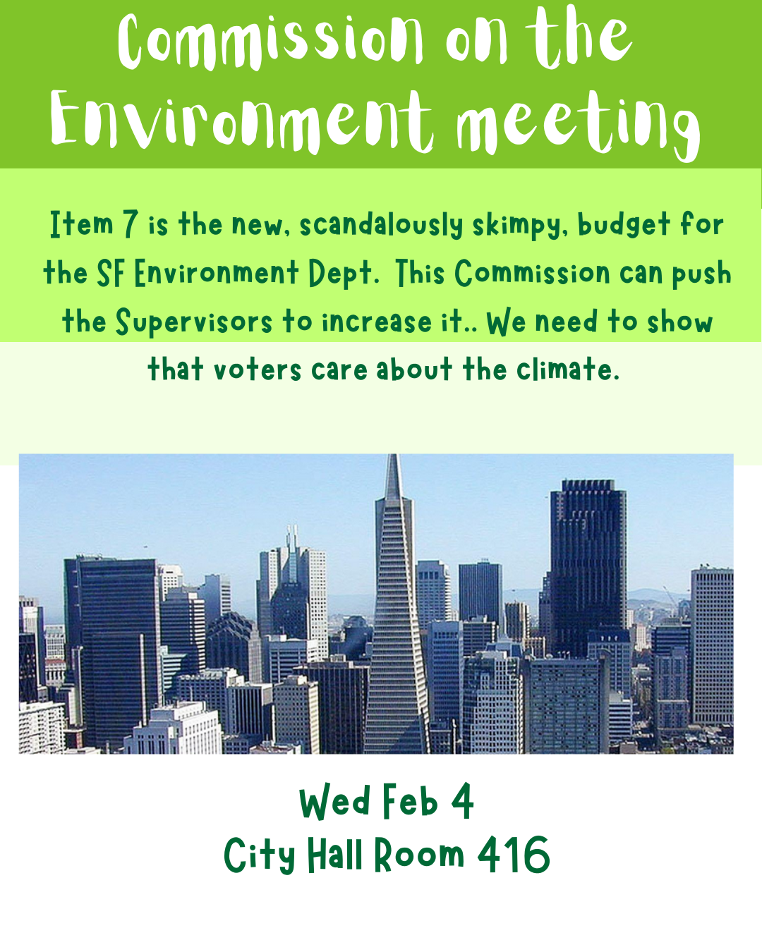 Commission on the Environment meeting