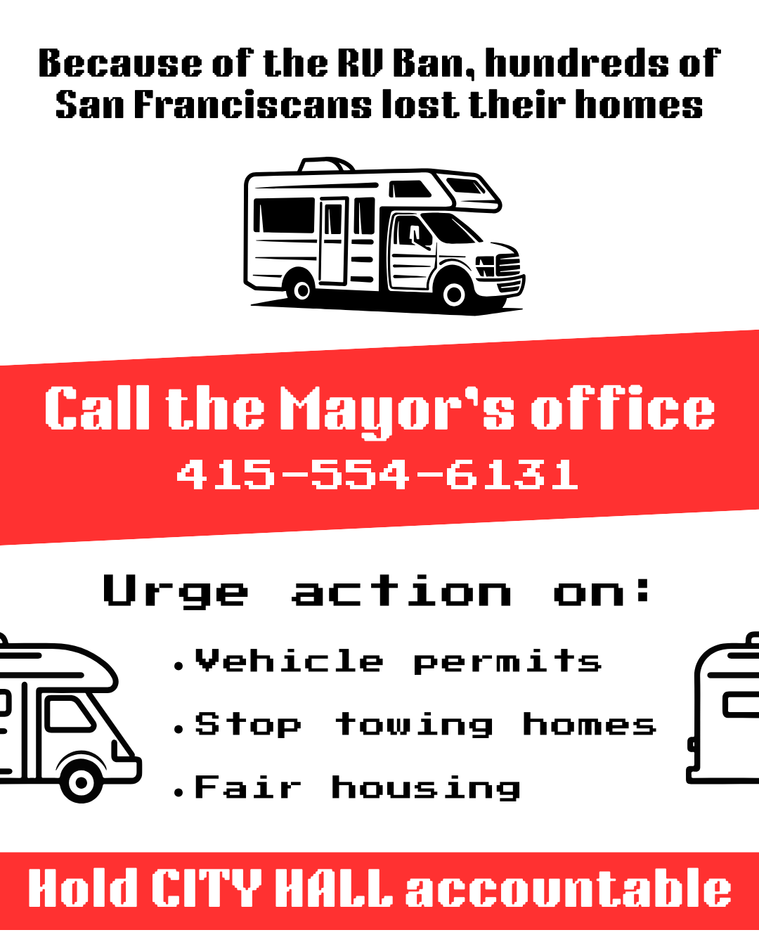 Hold City Hall Accountable: End the Cruel Rollout of the RV Ban