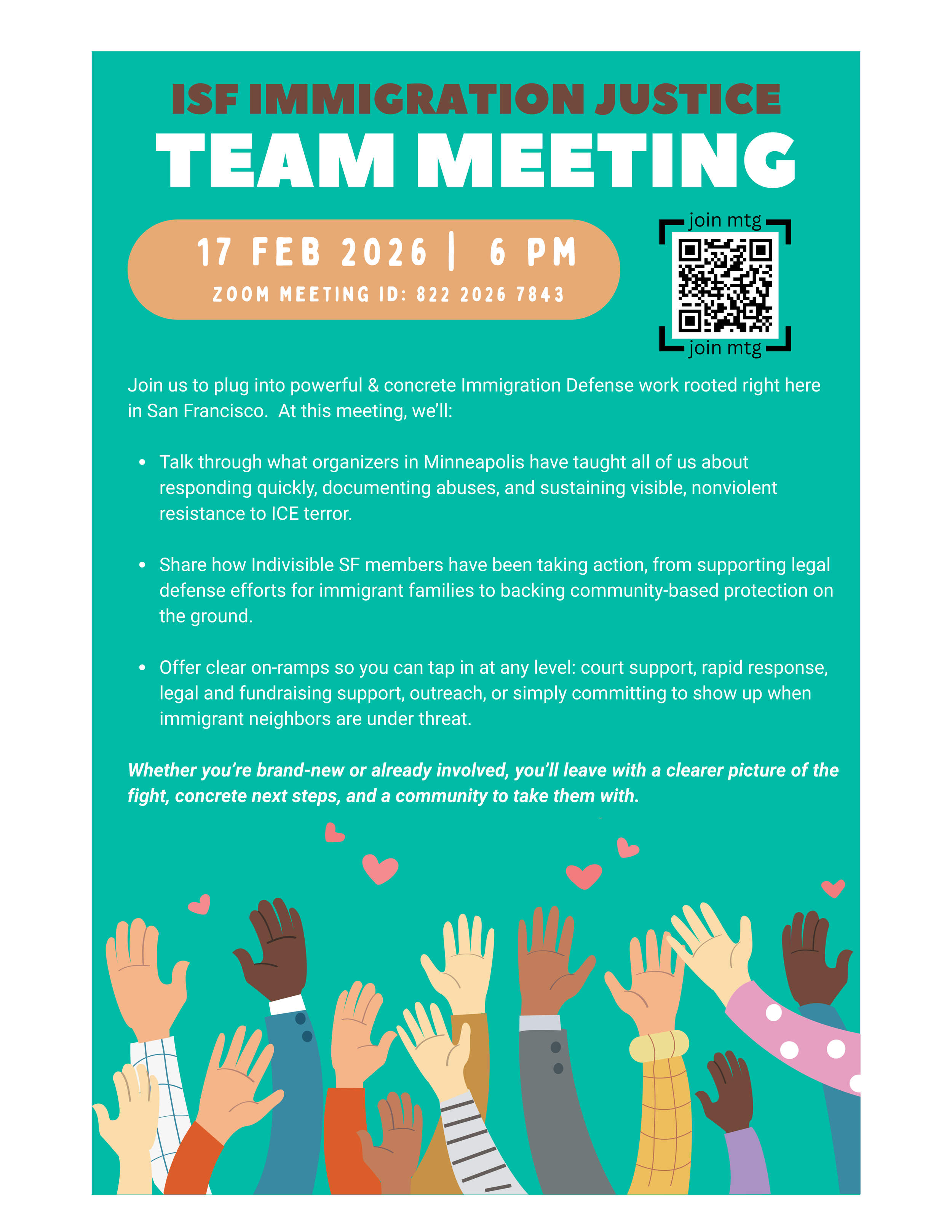 ISF Immigration Justice Team Meeting