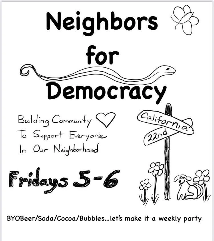 Weekly Friday evening protest at 22nd and California