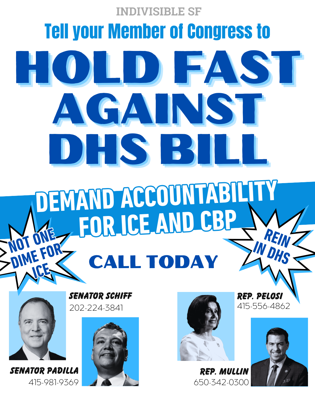 Democrats! Still Hold Fast! Still Hold ICE/CBP Politically Accountable. 