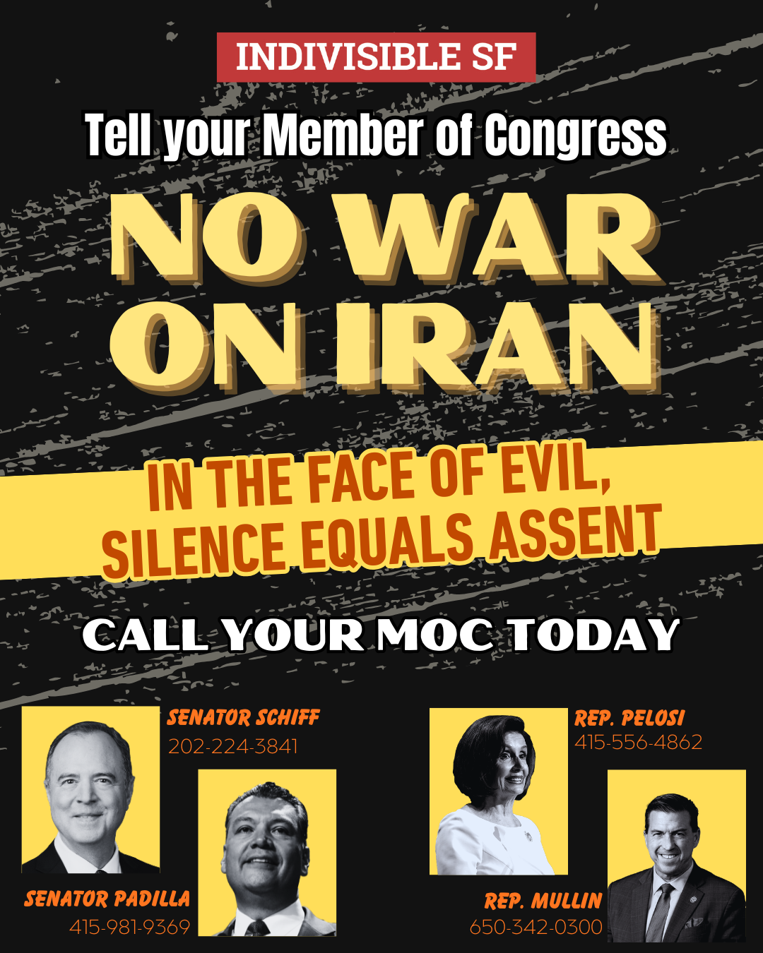 In the Face of Evil, Silence Equals Assent: Stop War in Iran