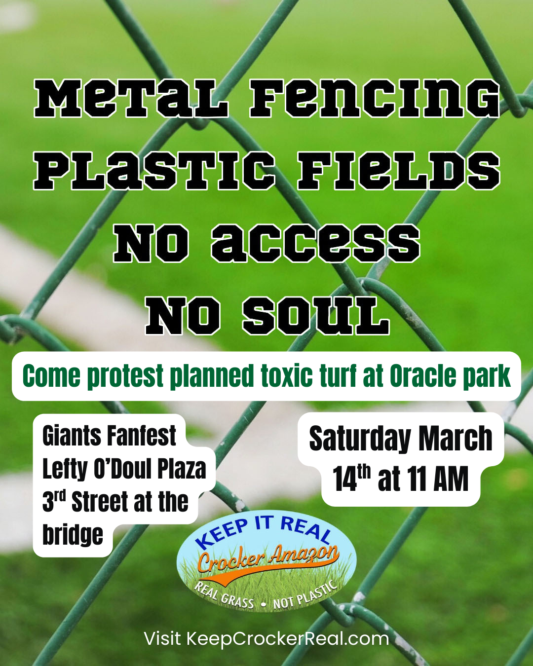 Protest the Deforestation and Plastification of Our Park!