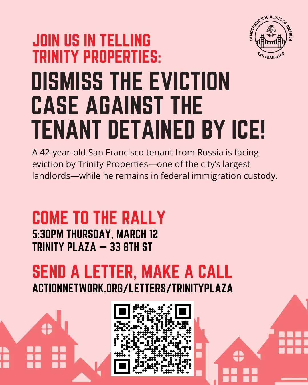 Rally to Dismiss the Eviction Case Against the Tenant Detained by ICE
