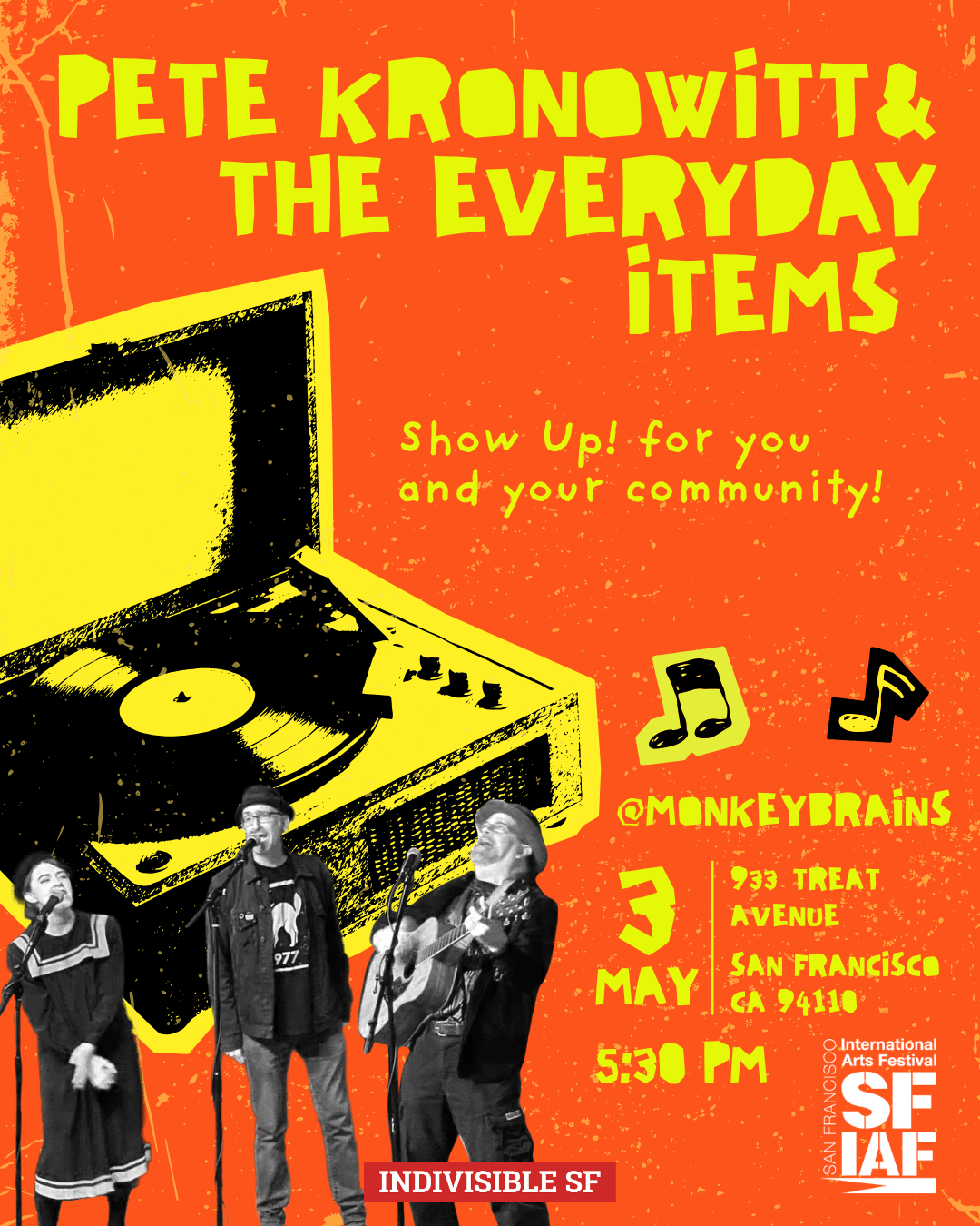 Indivisible San Francisco Benefit: Pete Kronowitt &amp; The EveryDay Items