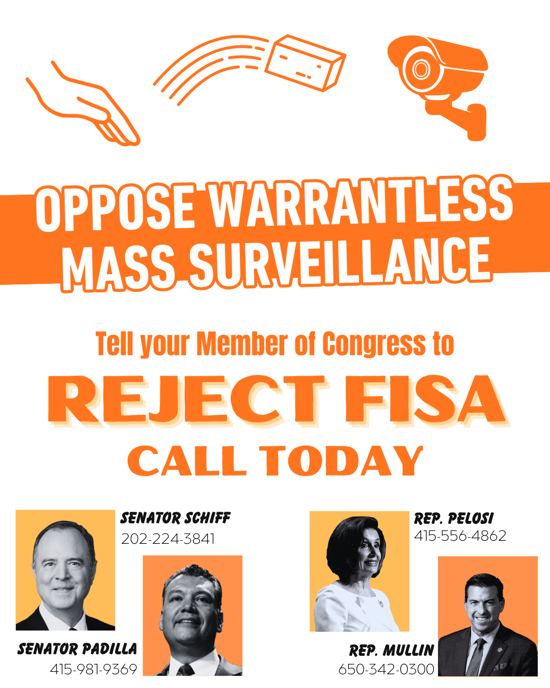Oppose Warrantless Mass Surveillance: Do Not Re-Authorize FISA §702 Without Amendments