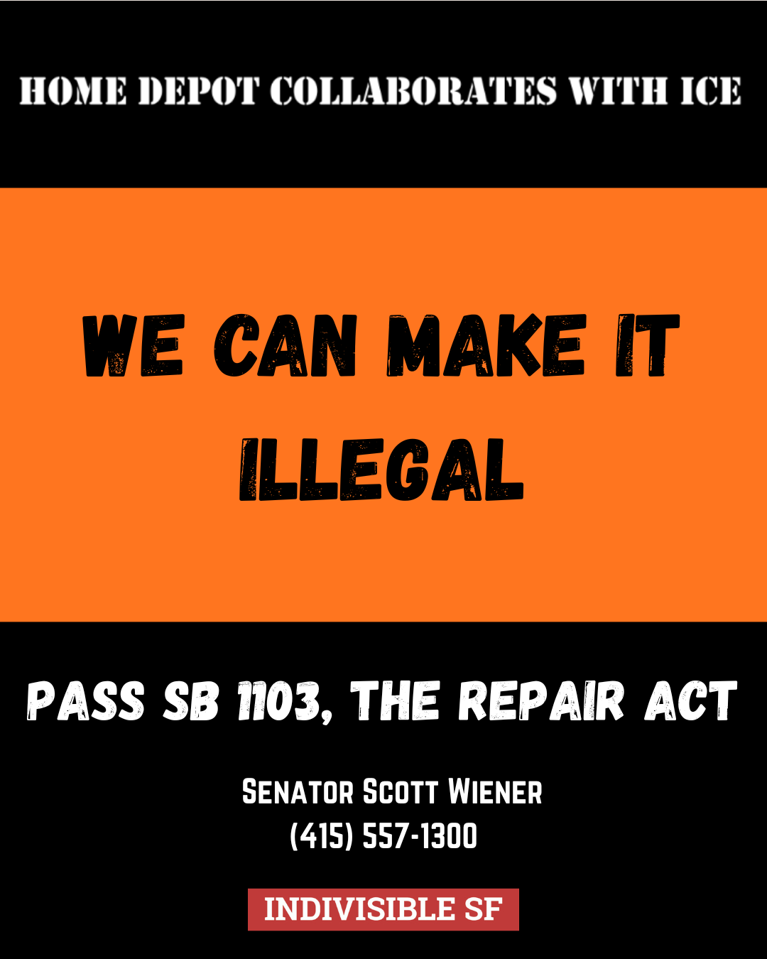 Tell State Senator Wiener: Hold Home Depot Accountable For ICE Raids at Their Stores (SB 1103)