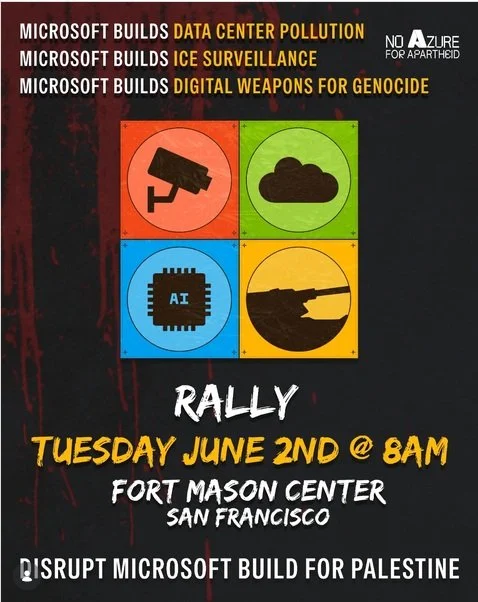 No Azure for Apartheid: Rally Against Microsoft Conference