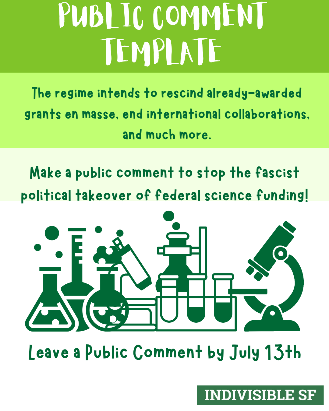 Make a public comment to stop the fascist political takeover of federal science funding