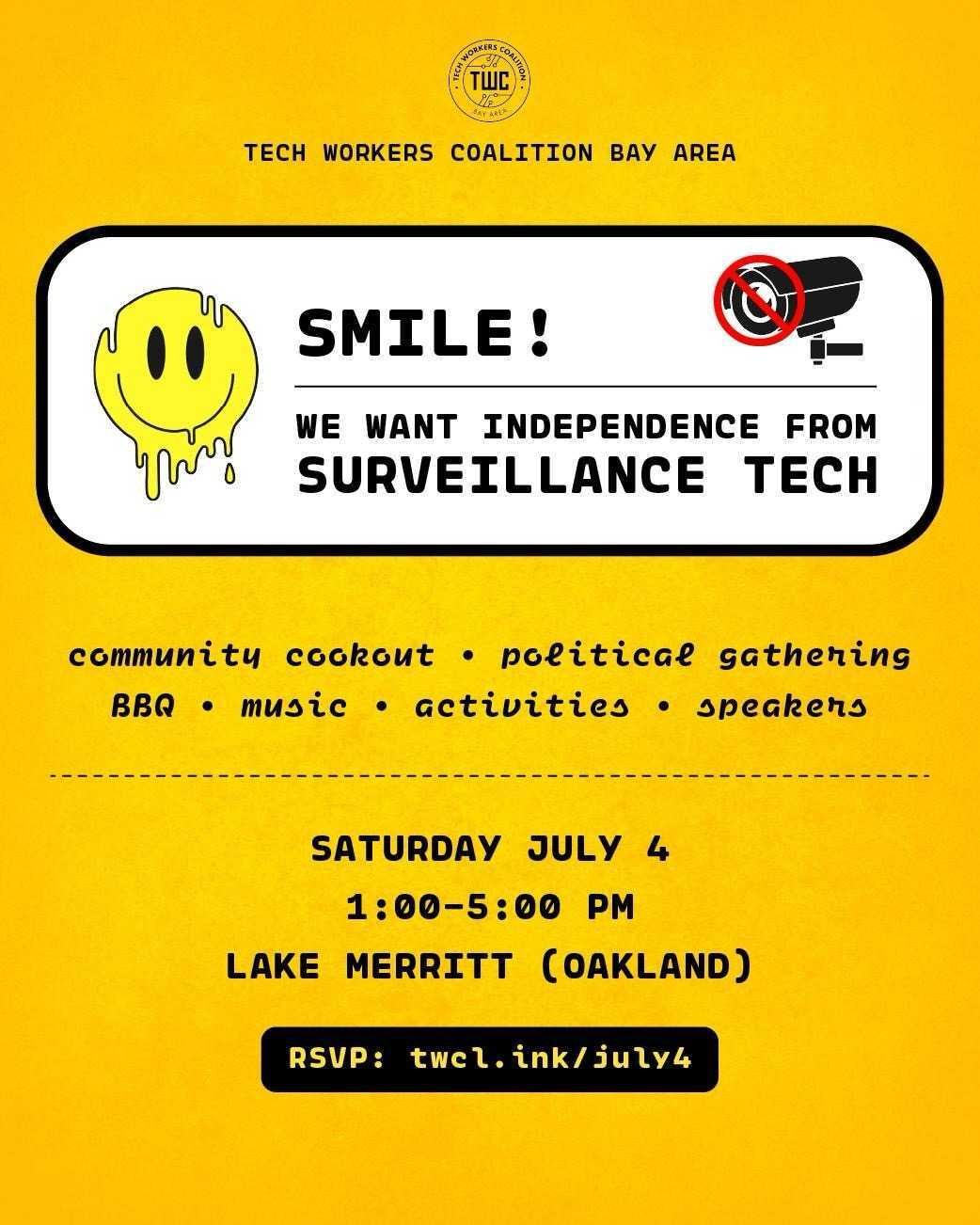Independence from Surveillance Tech - 4th of July Cookout