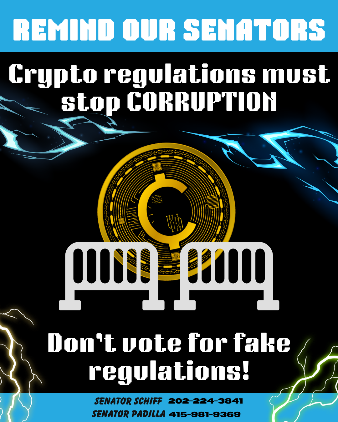 Remind our Senators: No Votes for Crypto Regulation Without Corruption Guardrails