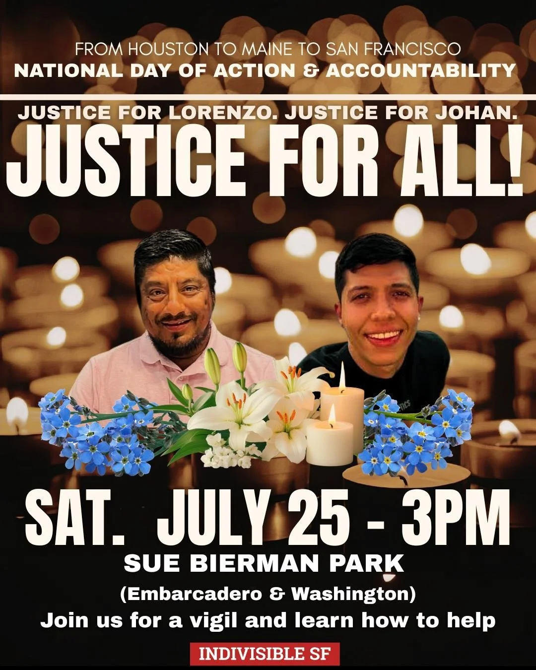 National Day of Action - Vigil for Lorenzo &amp; Johan murdered by ICE