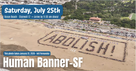 New Human Banner on Ocean Beach
