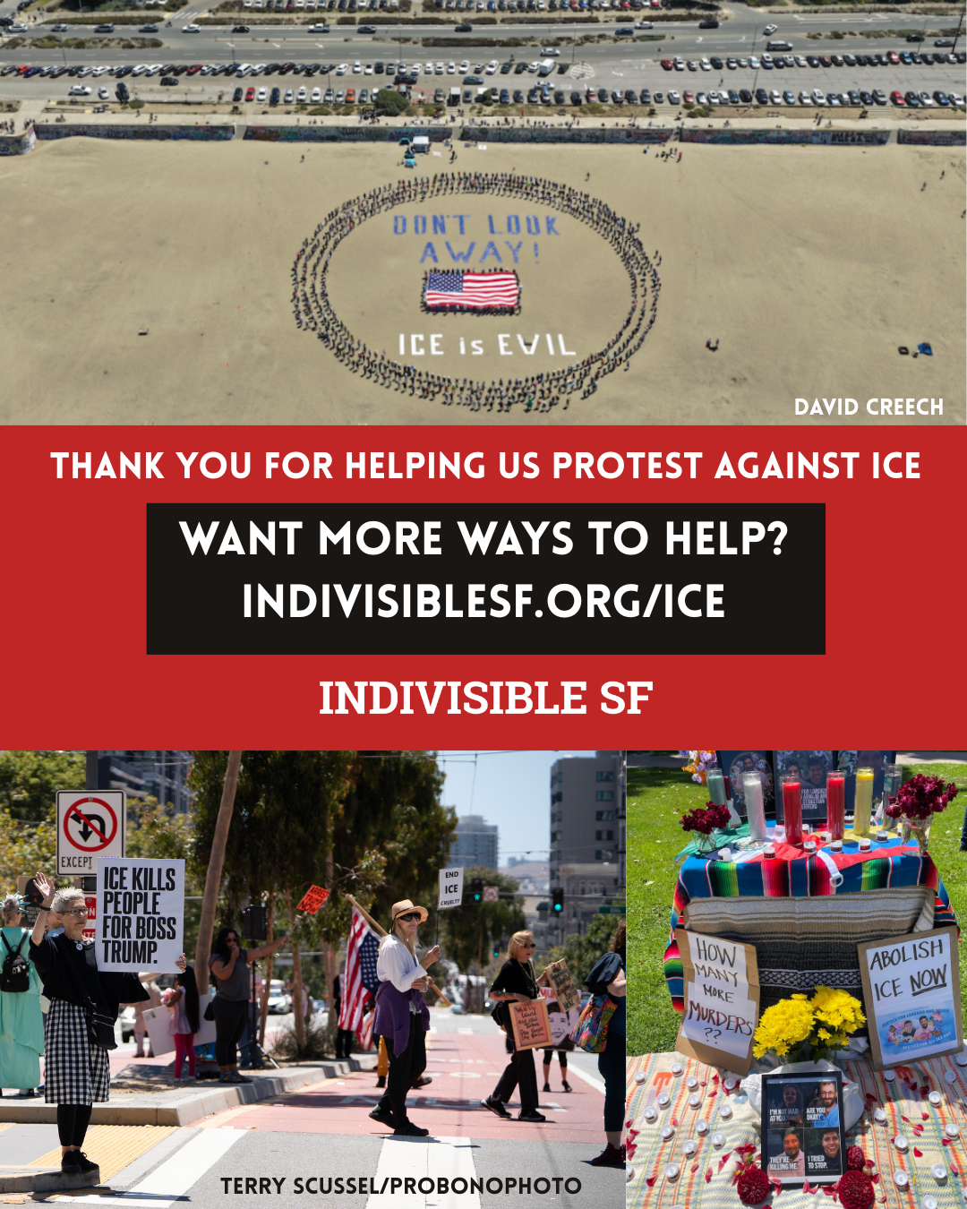 Thank you for coming to the Saturday Day of Action for Victims of ICE