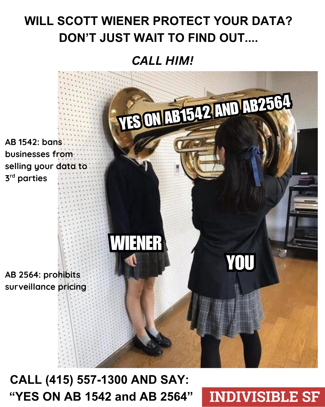 Tell State Senator Wiener:  Protect Our Privacy and Pass These Priority Bills