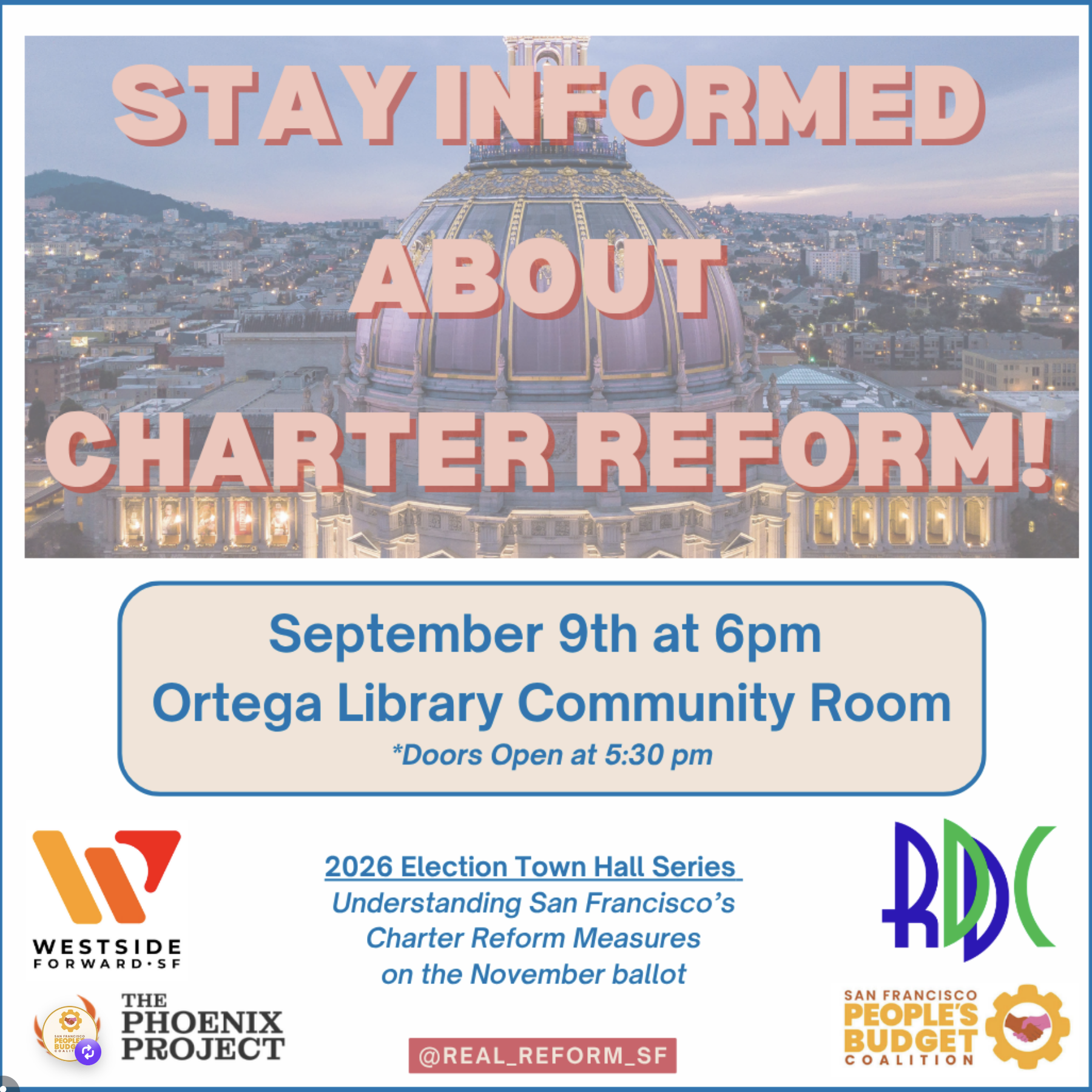 TOWN HALL: SF CHARTER REFORM? OR POWER GRAB! 