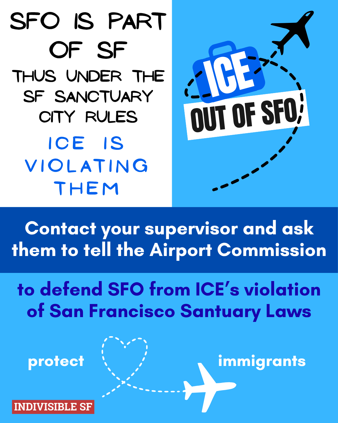 SFO is under sanctuary policy! ICE out of SFO
