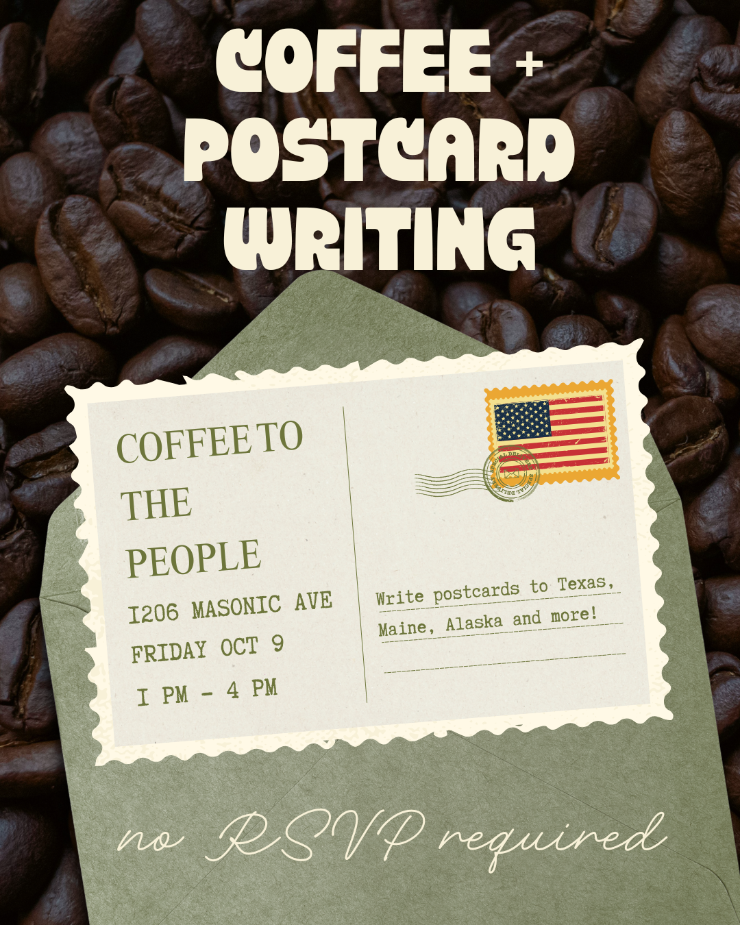 SF Postcard Writing Group at Coffee To the People