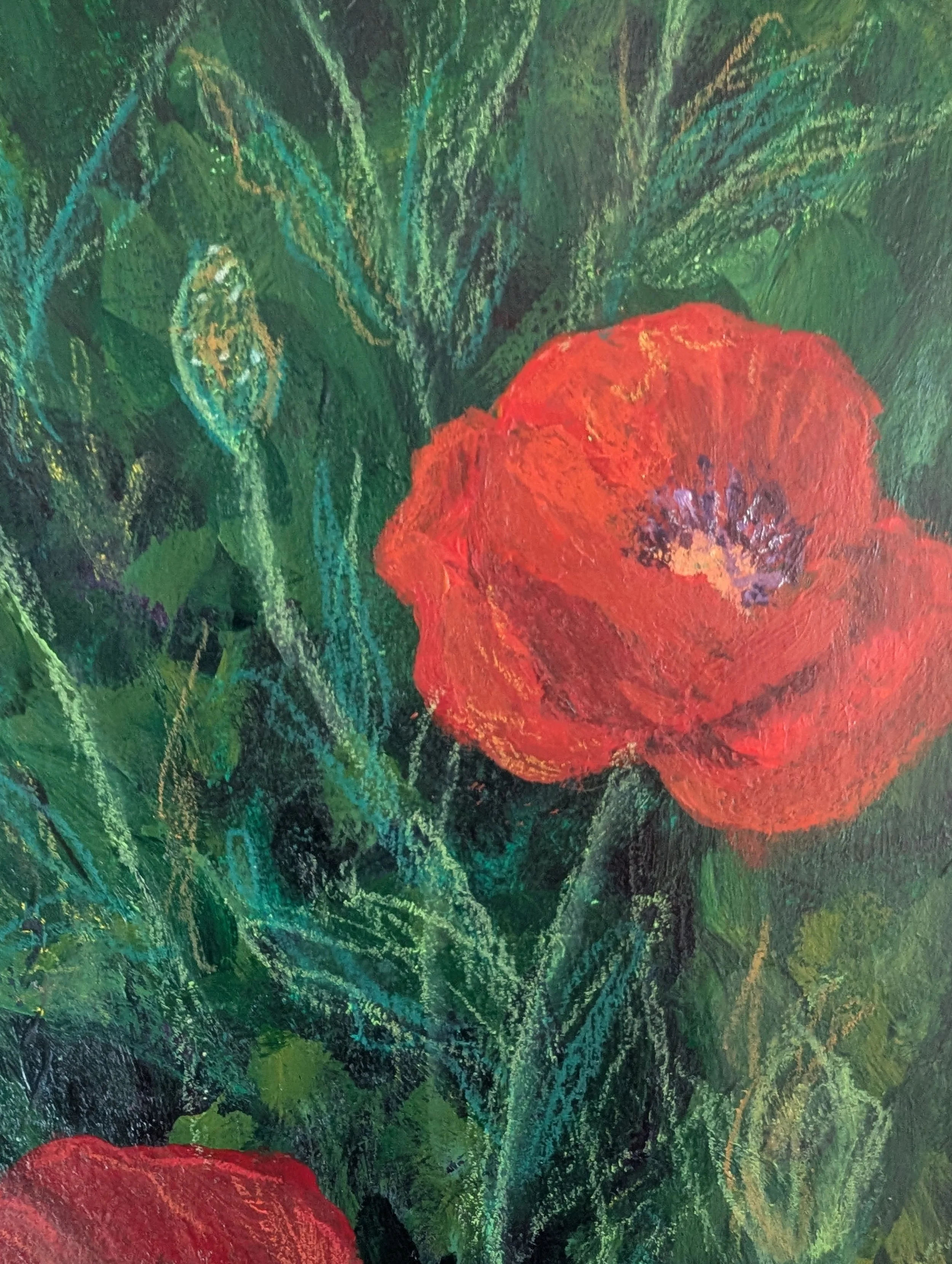 close up poppy painting acrylic mixed media flower art.jpg