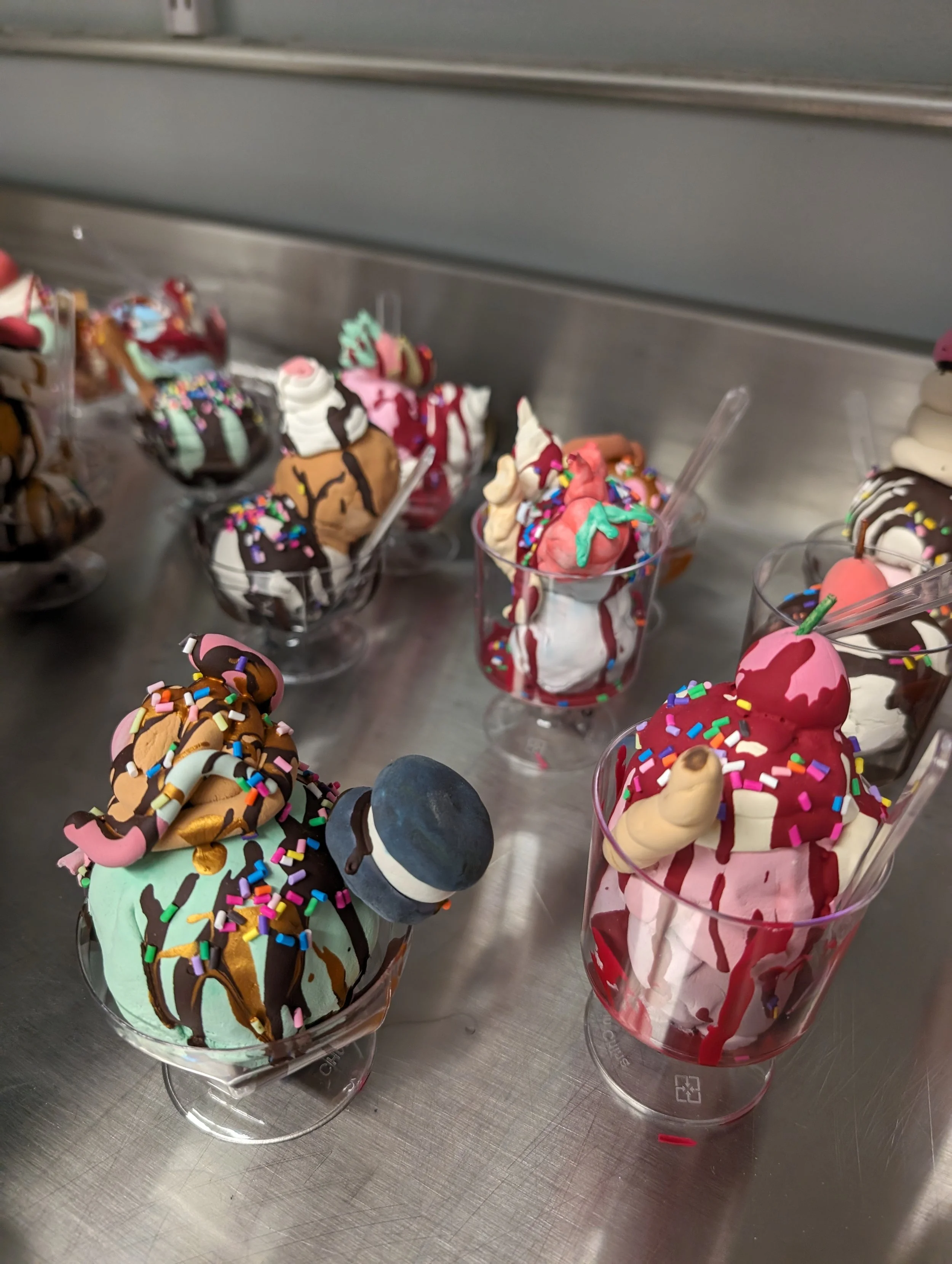 model magic sundae sculpture kids art party.jpg