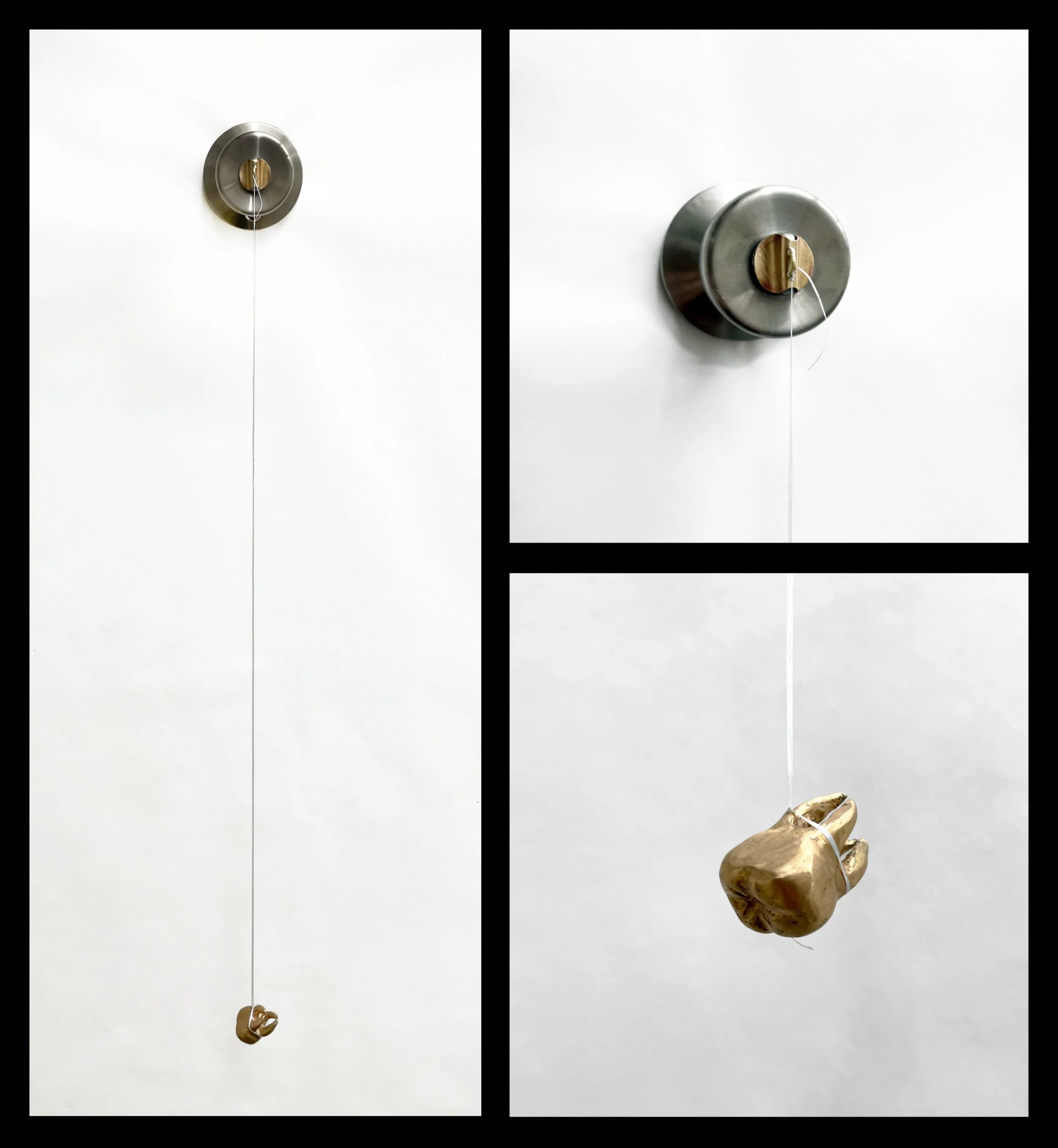 Tooth Extractor
18’’ x 2’’ x 2’’
Bronze, Brass, Doorknob, Floss