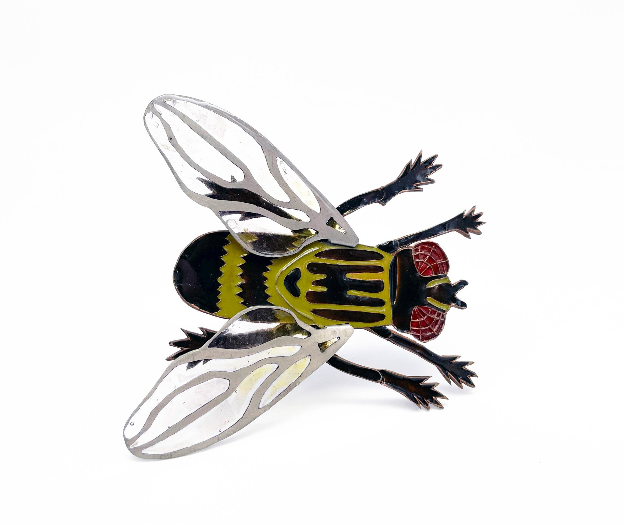 Fly Brooch
6’’ x 4’’ x ¼’’
Nickel, Copper Clay, Epoxy Resin