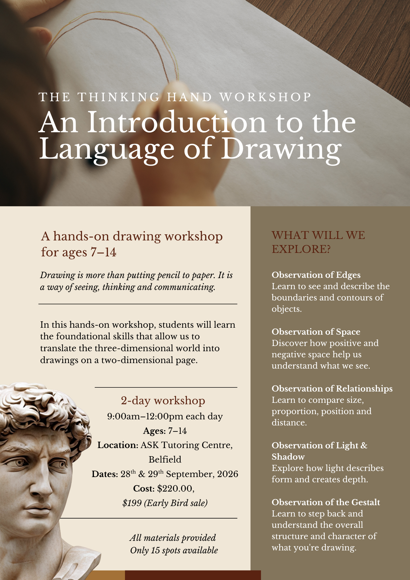 The Thinking Hand an Introduction to the Language of Drawing for Kids Workshop