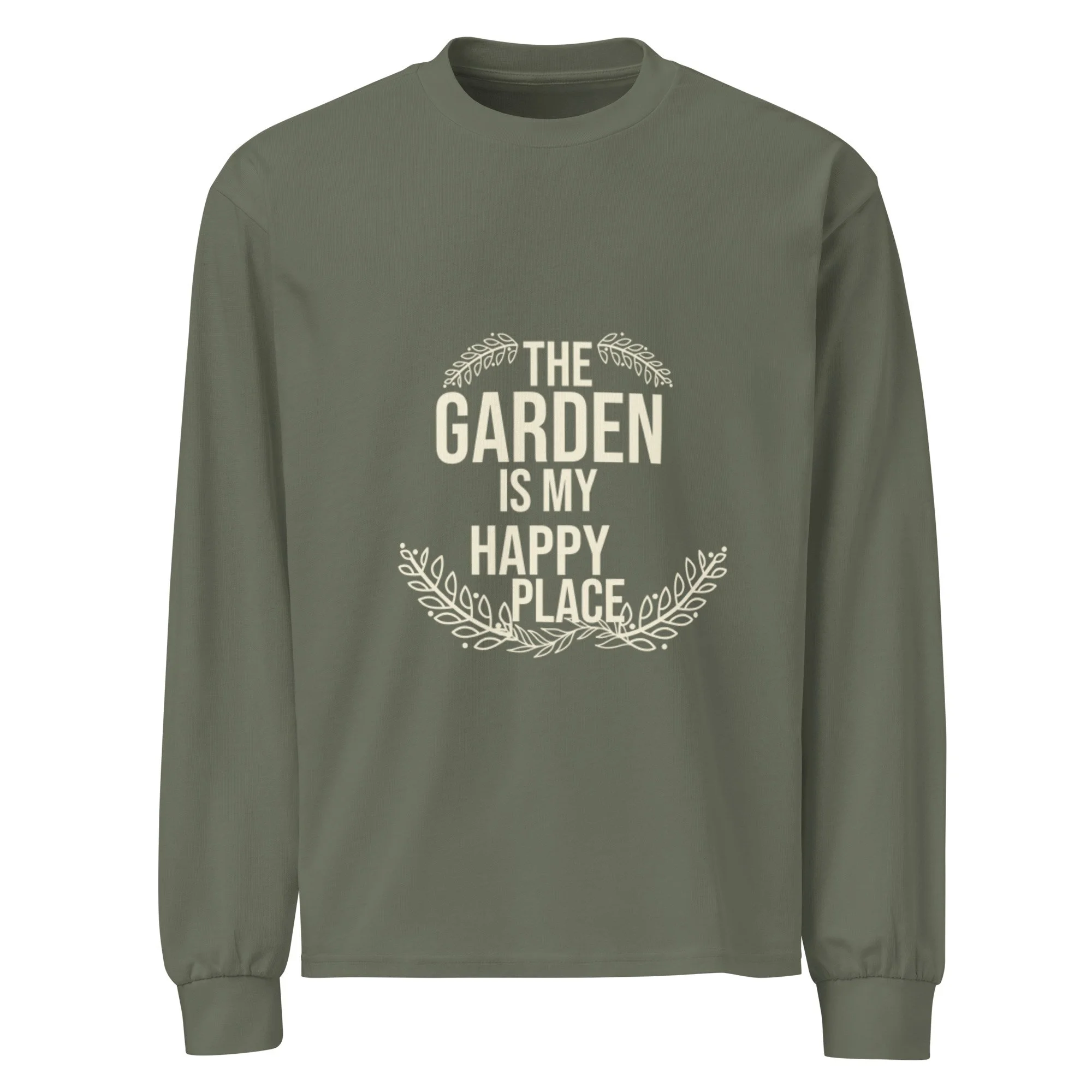 The Garden Is My Happy Place, Premium Heavyweight Long Sleeve Shirt