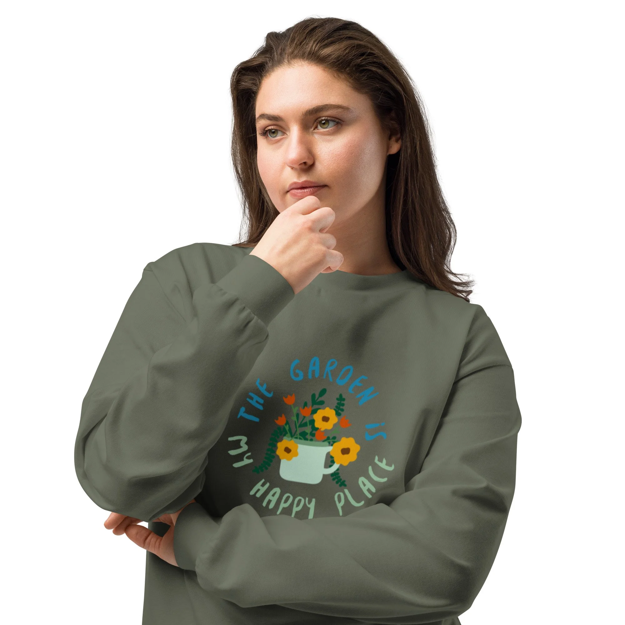 The Garden Is My Happy Place, Premium Heavyweight Long Sleeve Shirt