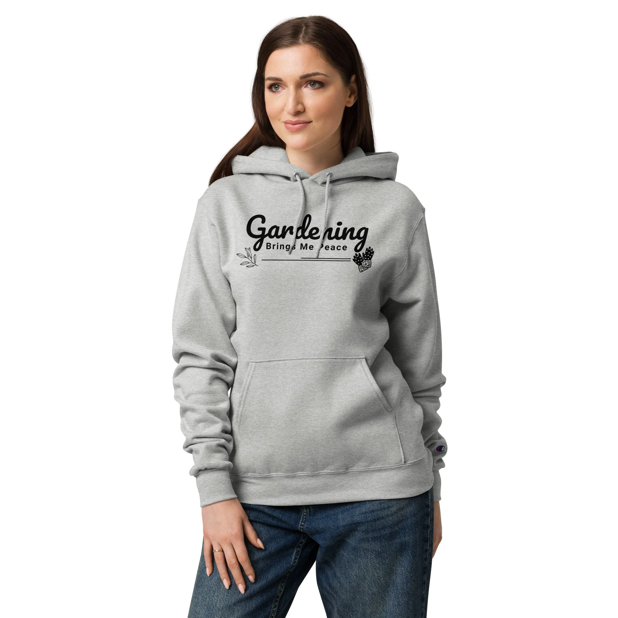 Gardening Brings Me Peace Soft Cozy Unisex Champion Hoodie (#2)