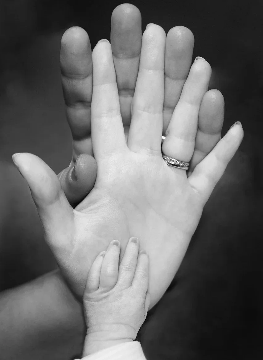 Family hands.