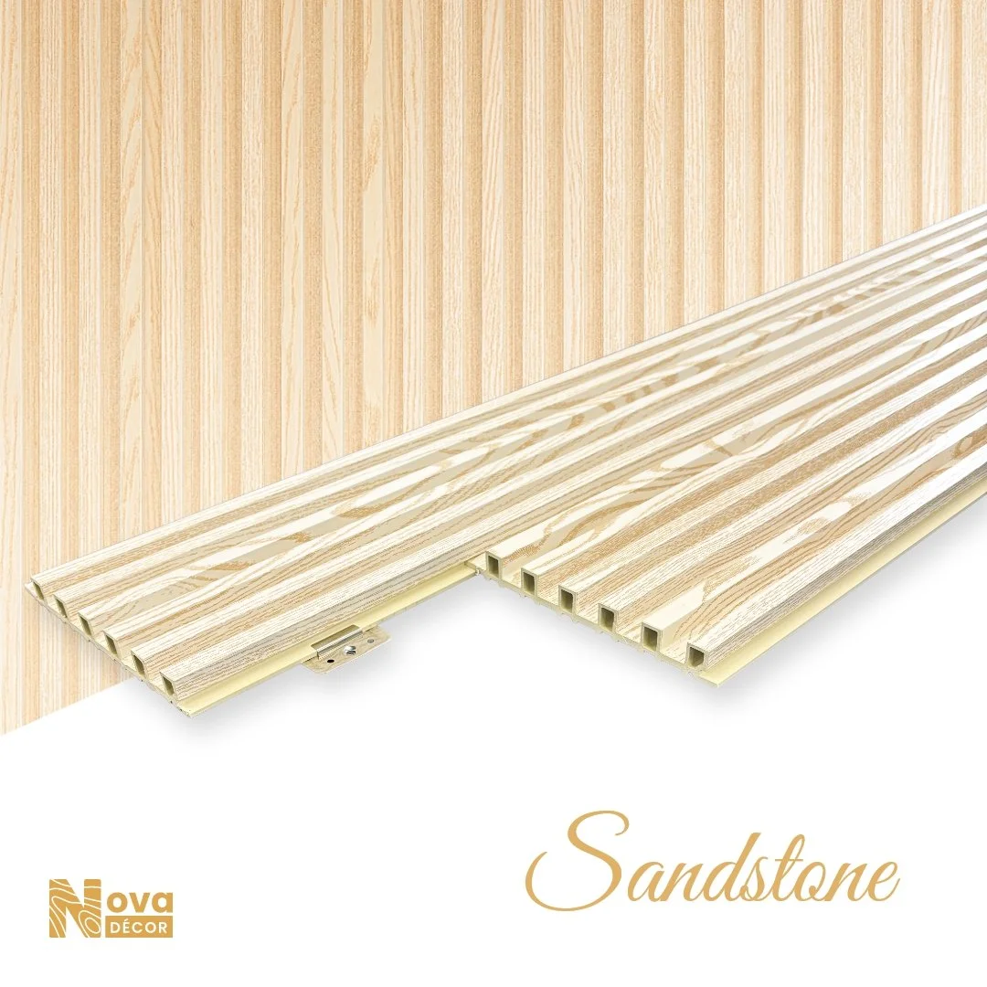 WPC Fluted Panels, Sandstone, 9' feet long