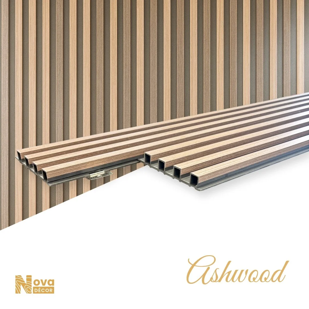 WPC Fluted Panels, Ashwood, 9' feet long