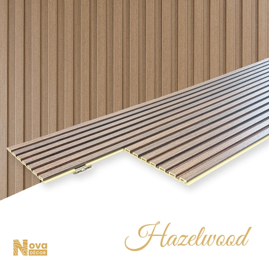 WPC Fluted Panels, Hazelwood, 9' feet long